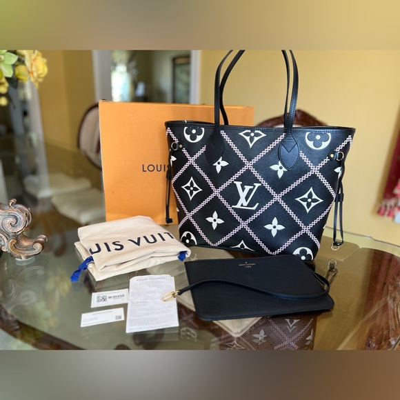 NIB M46040 Louis Vuitton Neverfull MM Monogram Empreinte Black - Picture 1 of 16